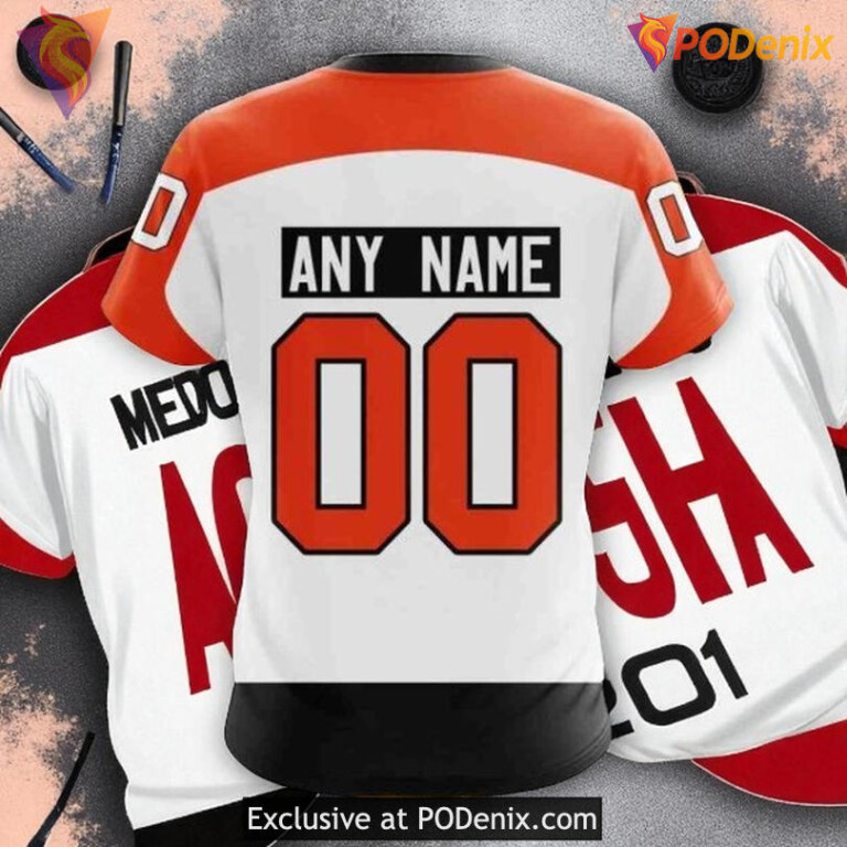 2025 Away Kit Philadelphia Flyers Hoodie, Custom NHL Design Pullover - 3
