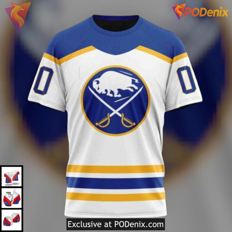2025 Away Kits Custom Edition NHL Retro Buffalo Sabres Hoodie 3D Exclusive Merch - 2