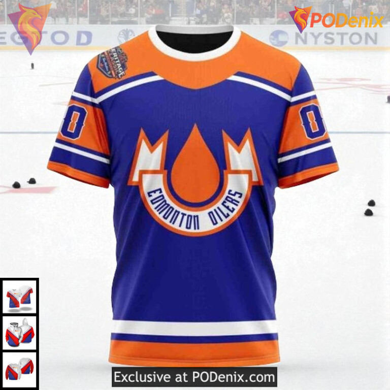 2025 Heritage Classic Concept NHL Edmonton Oilers 3D Hoodie Design - 2