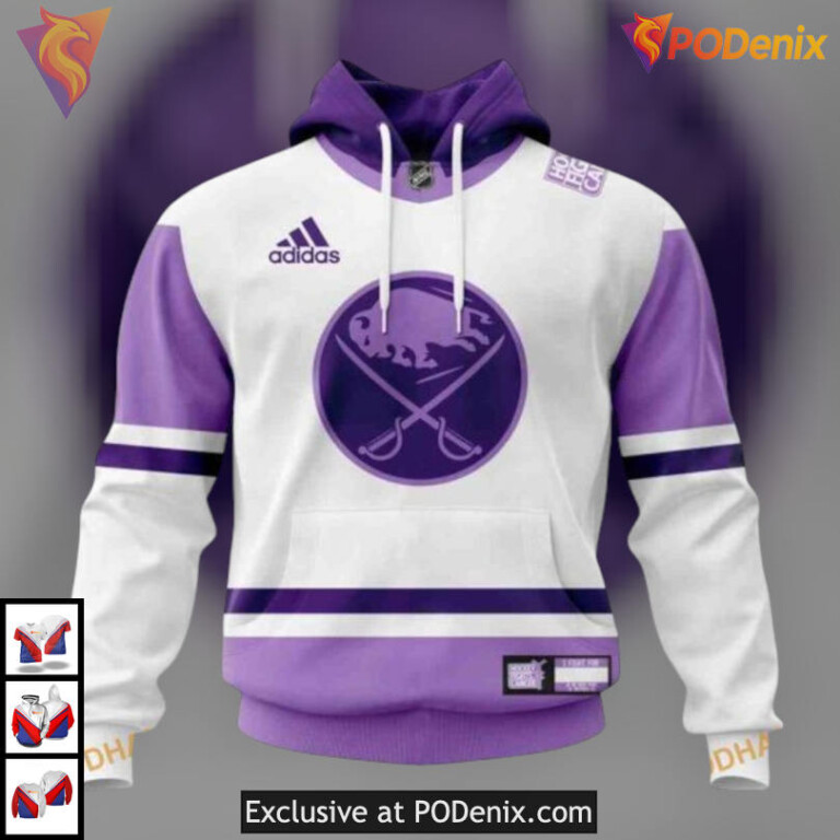 2025 Hockey Fights Cancer Tribute NHL Buffalo Sabres 3D Hoodie Personalized