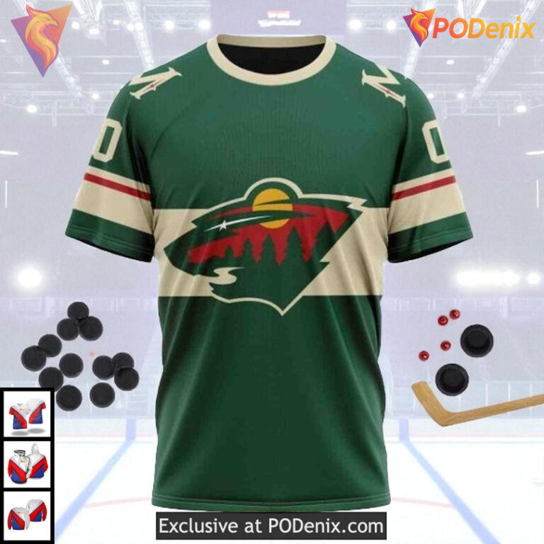 2025 Home Jersey Concept NHL Minnesota Wild Hoodie 3D - 2