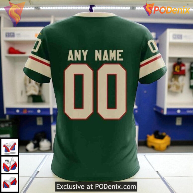 2025 Home Jersey Concept NHL Minnesota Wild Hoodie 3D - 3