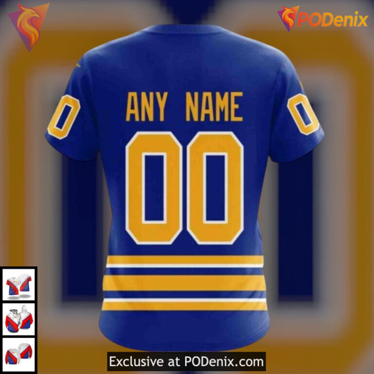 2025 Home Kits Personalized Edition NHL Buffalo Sabres Youth Hoodie Custom 3D - 3