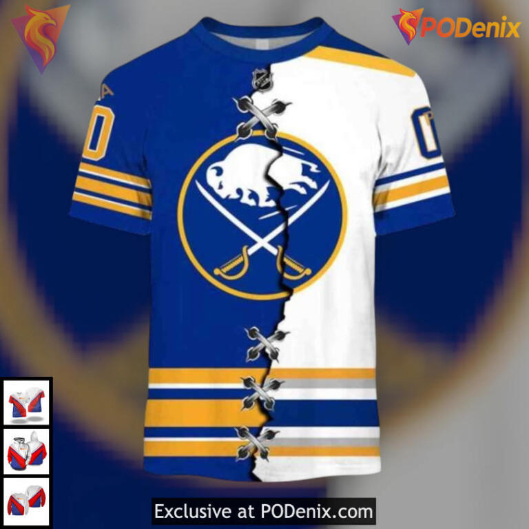 2025 Mix Jersey Customized Edition NHL Buffalo Sabres Personalized 3D Hoodie - 1