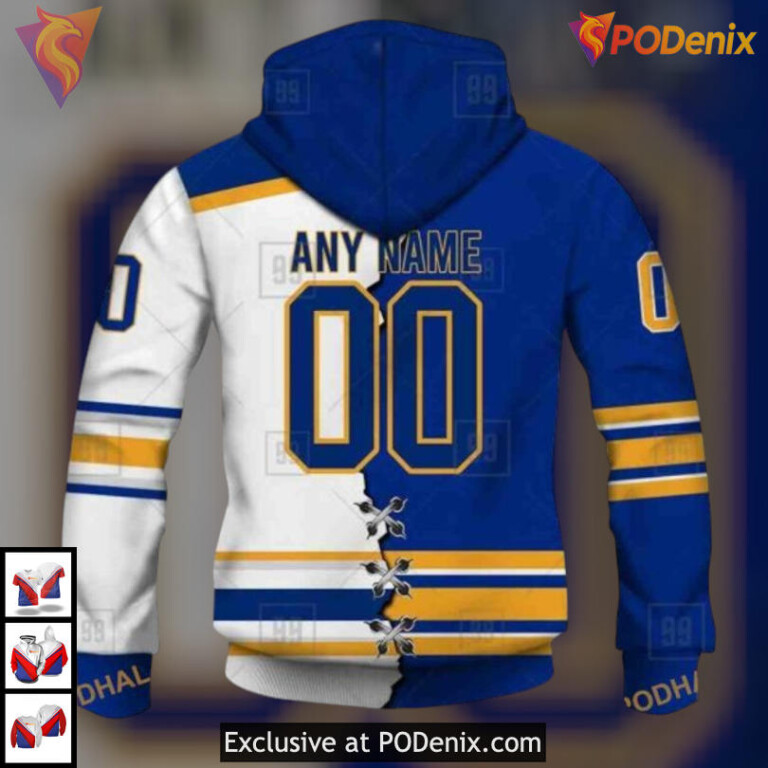 2025 Mix Jersey Customized Edition NHL Buffalo Sabres Personalized 3D Hoodie - 2