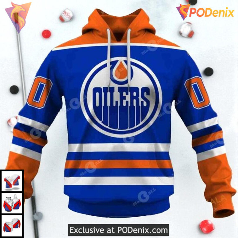 80s Throwback Vintage Away Style NHL Edmonton Oilers All Over Print Hoodie