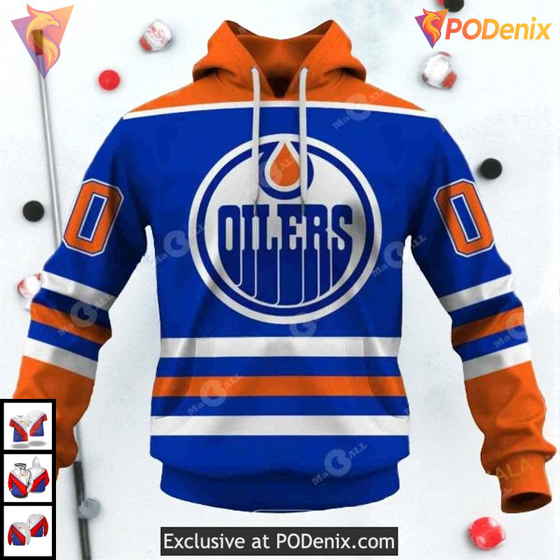 80s Throwback Vintage Away Style NHL Edmonton Oilers All Over Print Hoodie