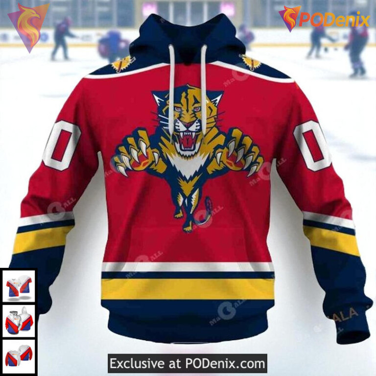 90s Throwback Vintage Away Custom Florida Panthers Hoodie 3D NHL Apparel