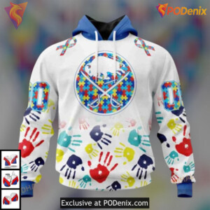Autism Awareness Tribute Custom NHL Buffalo Sabres Hoodie 3D Sweatshirt