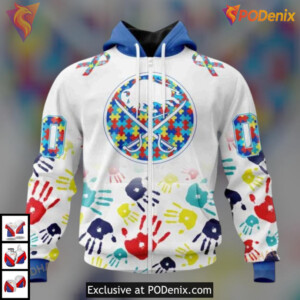 Autism Awareness Tribute Custom NHL Buffalo Sabres Hoodie 3D Sweatshirt - 1