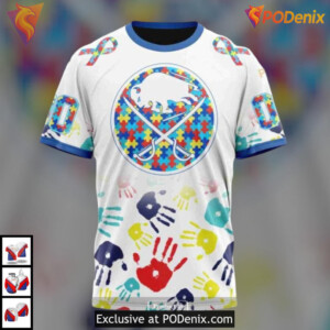 Autism Awareness Tribute Custom NHL Buffalo Sabres Hoodie 3D Sweatshirt - 3