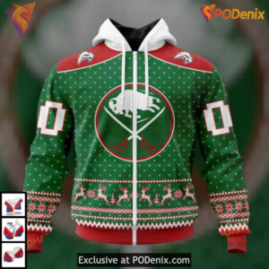 Christmas Apparel Holiday Style NHL Buffalo Sabres Hoodie 3D Sweatshirt - 1