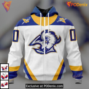 Unisex Retro Concepts Tribute NHL Personalized Buffalo Sabres Hoodie 3D - 2