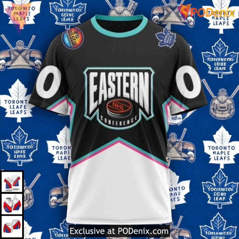 All Star Eastern Conference 2025 Custom Toronto Maple Leafs Hoodie 3D - 2