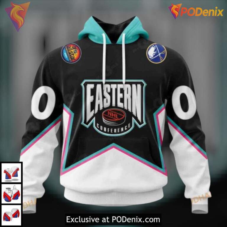 All Star Eastern Conference 2025 NHL Vintage Buffalo Sabres Hoodie Custom 3D