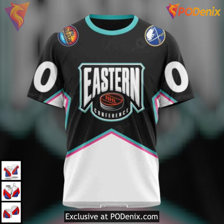 All Star Eastern Conference 2025 NHL Vintage Buffalo Sabres Hoodie Custom 3D - 2