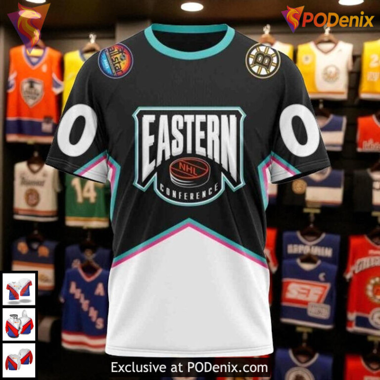 All Star Eastern Conference Boston Bruins Pullover Hoodie Play Hard - 2