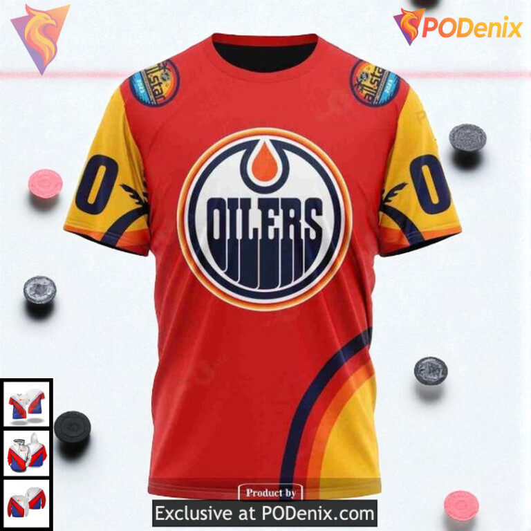 All Star Sunset Special Edition NHL Edmonton Oilers Sweatshirt Hoodie 3D - 3