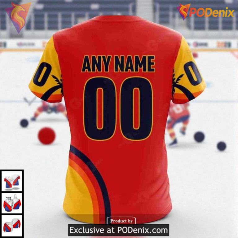 All Star Sunset Theme Custom Florida Panthers All Over Print Hoodie NHL 3D - 4