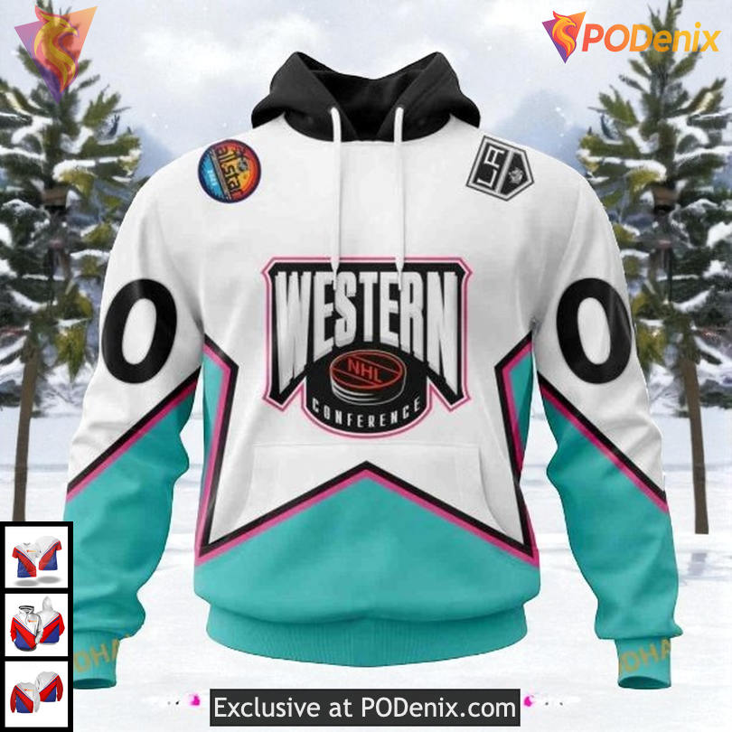All Star Western Conference 2025 Custom Los Angeles Kings Zip Up Hoodie NHL