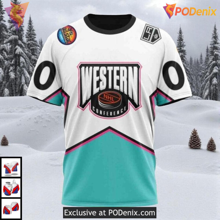 All Star Western Conference 2025 Custom Los Angeles Kings Zip Up Hoodie NHL - 2