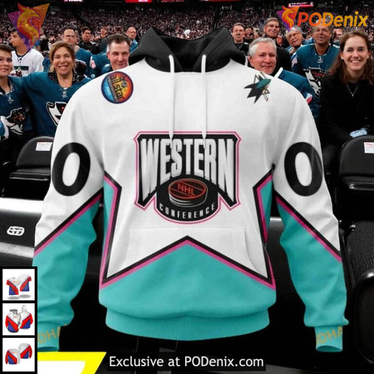 All Star Western Conference 2025 Custom NHL San Jose Sharks Personalized 3D Hoodie