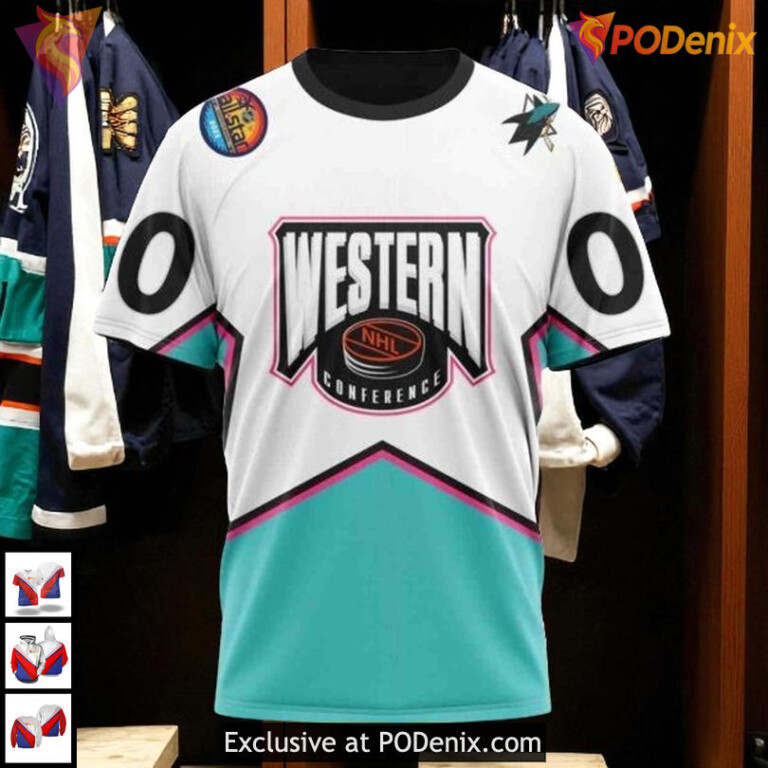 All Star Western Conference 2025 Custom NHL San Jose Sharks Personalized 3D Hoodie - 2