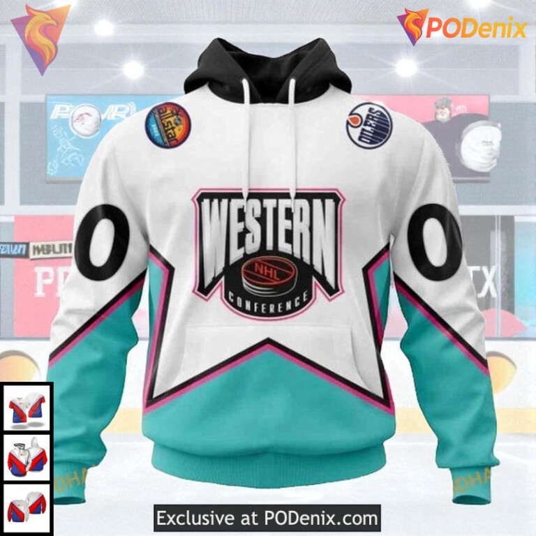 All Star Western Conference 2025 NHL Edmonton Oilers Sweatshirt Hoodie 3D