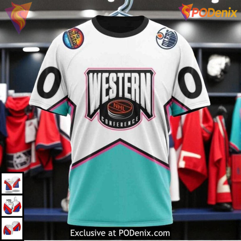 All Star Western Conference 2025 NHL Edmonton Oilers Sweatshirt Hoodie 3D - 2