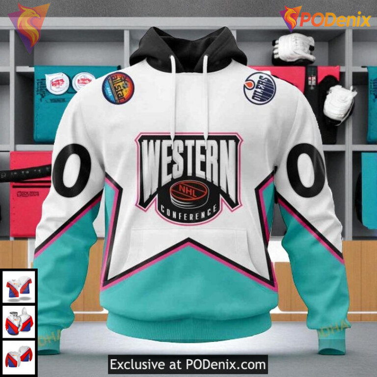 All Star Western Conference 2025 NHL Edmonton Oilers Youth Hoodie 3D