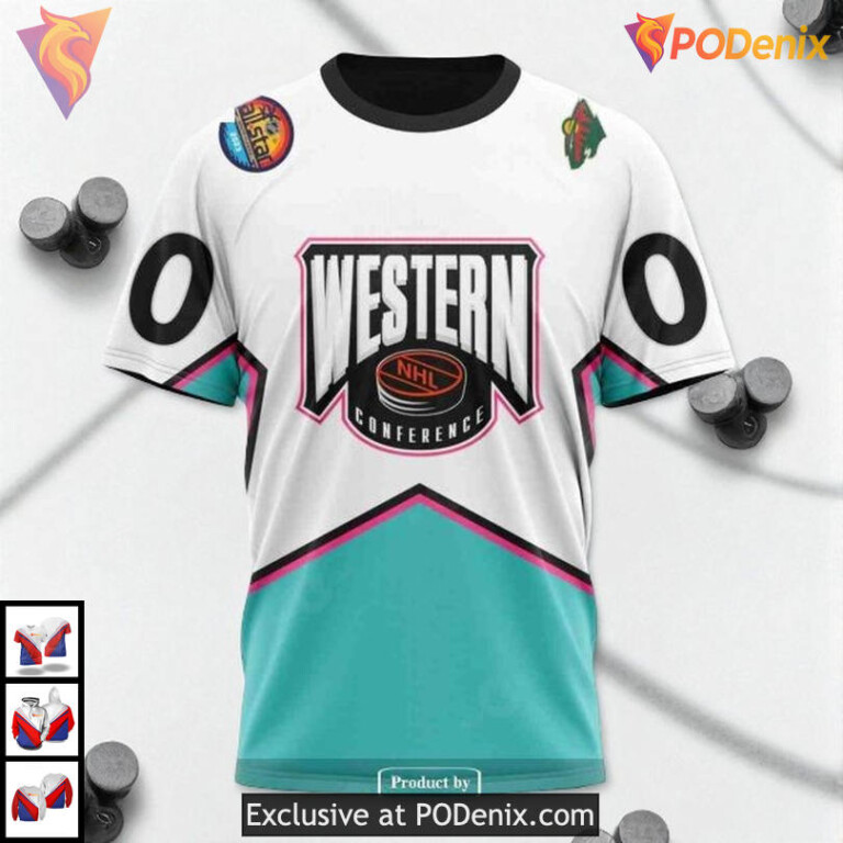 All Star Western Conference 2025 NHL Minnesota Wild Unisex Hoodie 3D - 2