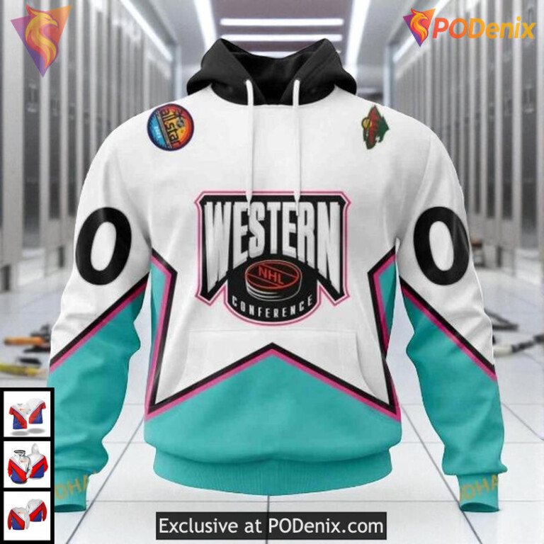 All Star Western Conference 2025 NHL Minnesota Wild Zip Up Hoodie
