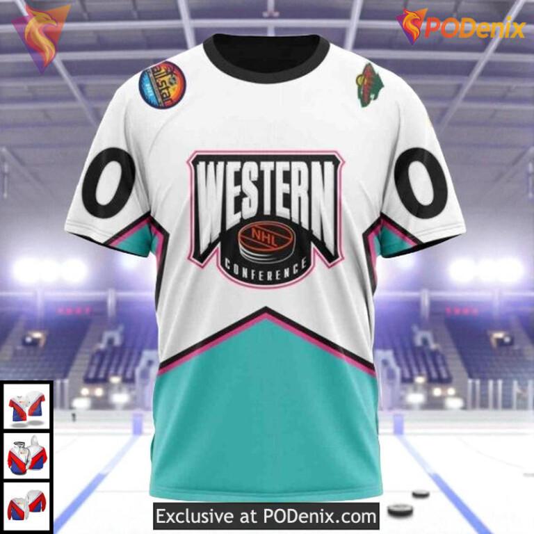 All Star Western Conference 2025 NHL Minnesota Wild Zip Up Hoodie - 2