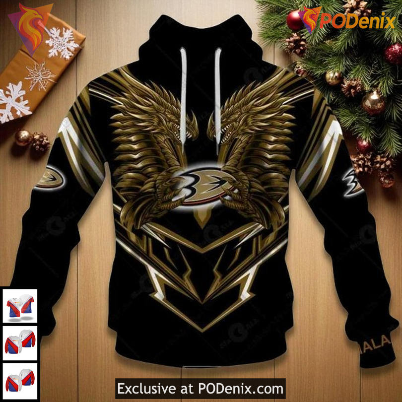 Anaheim Ducks 3D All Over Print Hoodie, Custom Dragon Artwork NHL Edition
