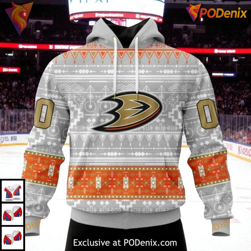 Anaheim Ducks Hoodie 3D Native Inspired NHL Custom Name Special Design
