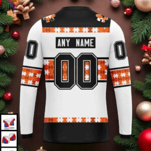 Anaheim Ducks Hoodie 3D Style Autism Awareness Custom Name NHL Design - 1