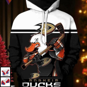 Anaheim Ducks Hoodie All Over Print, 3D Hockey Style, Bold Fan Spirit Quote