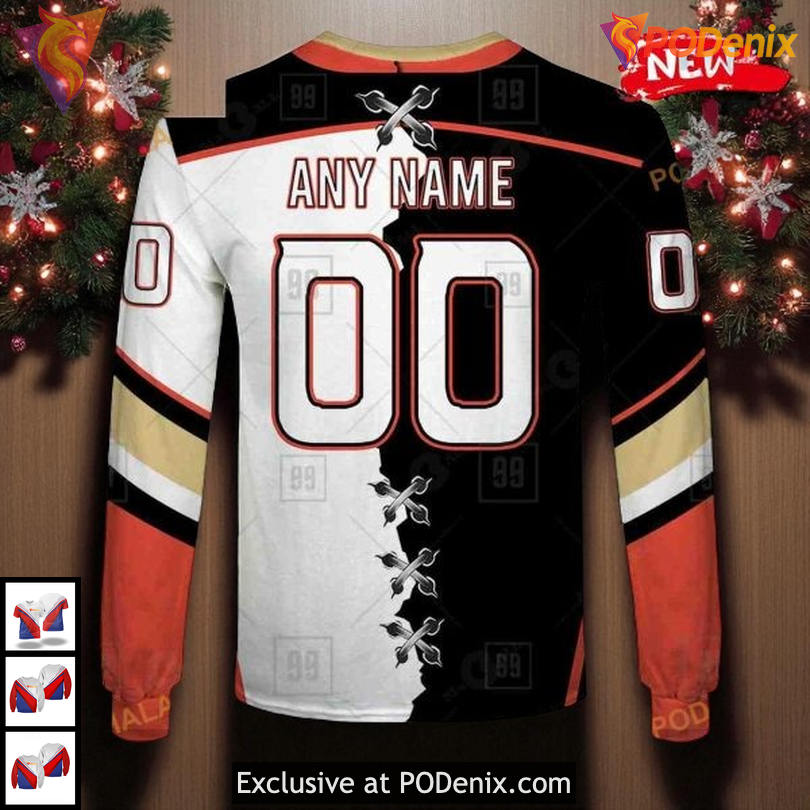Anaheim Ducks Hoodie For Men Women NHL Mix Color Custom Name 3D Design Anaheim Ducks Hoodie For Men Women NHL Mix Color Custom Name 3D Design