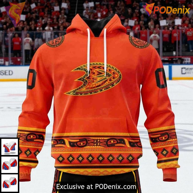 Anaheim Ducks Hoodie With Hockey Logo, Custom National Day 3D Style Anaheim Ducks Hoodie With Hockey Logo, Custom National Day 3D Style