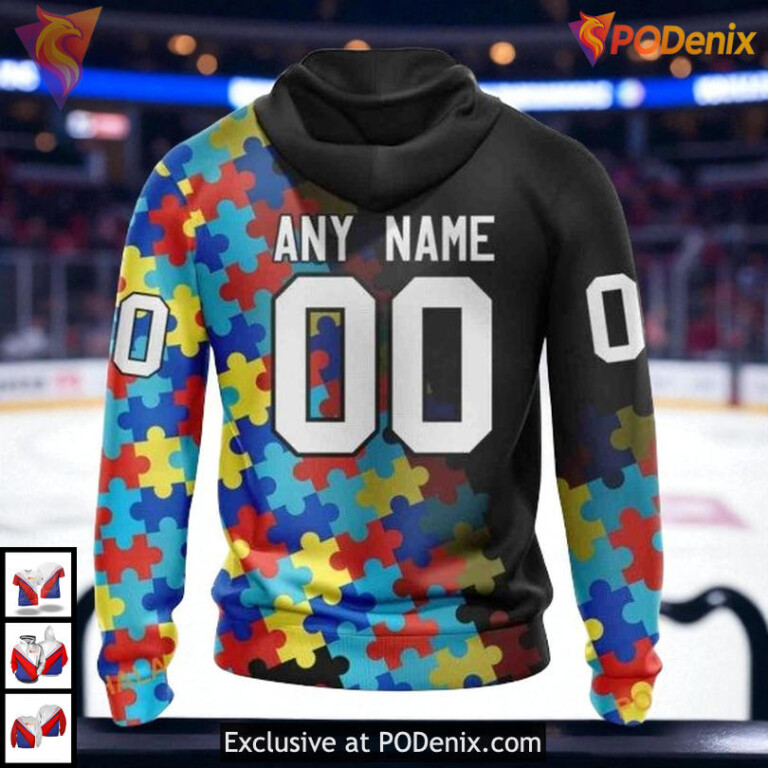Autism Awareness Black Design Toronto Maple Leafs Sweatshirt Hoodie 3D Apparel - 1