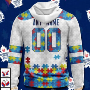 Autism Awareness Custom NHL Toronto Maple Leafs Hoodie 3D Fan Apparel - 1