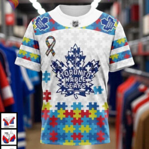 Autism Awareness Custom NHL Toronto Maple Leafs Hoodie 3D Fan Apparel - 2
