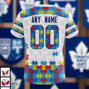 Autism Awareness Custom NHL Toronto Maple Leafs Hoodie 3D Fan Apparel - 3