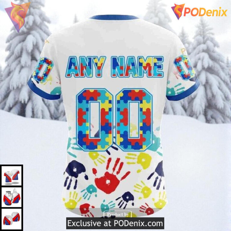 Autism Awareness Design Edition Custom Los Angeles Kings Womens Hoodie NHL 3D - 3