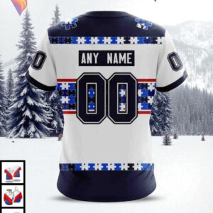 Autism Awareness Edition Custom Name Number Florida Panthers Winter Hoodie 3D - 3