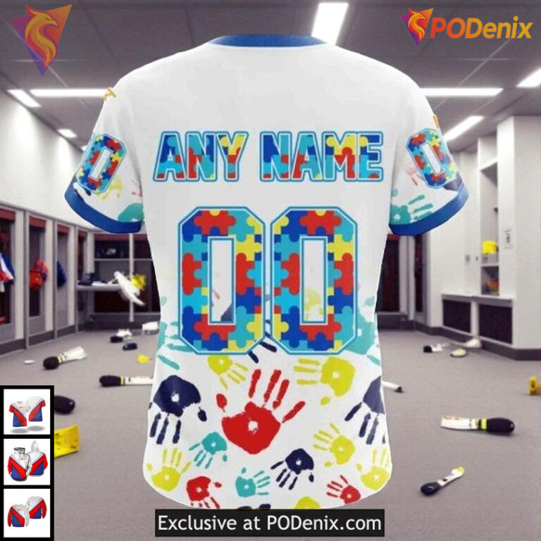 Autism Awareness Graphic Design Custom Florida Panthers Holiday Hoodie 3D - 3