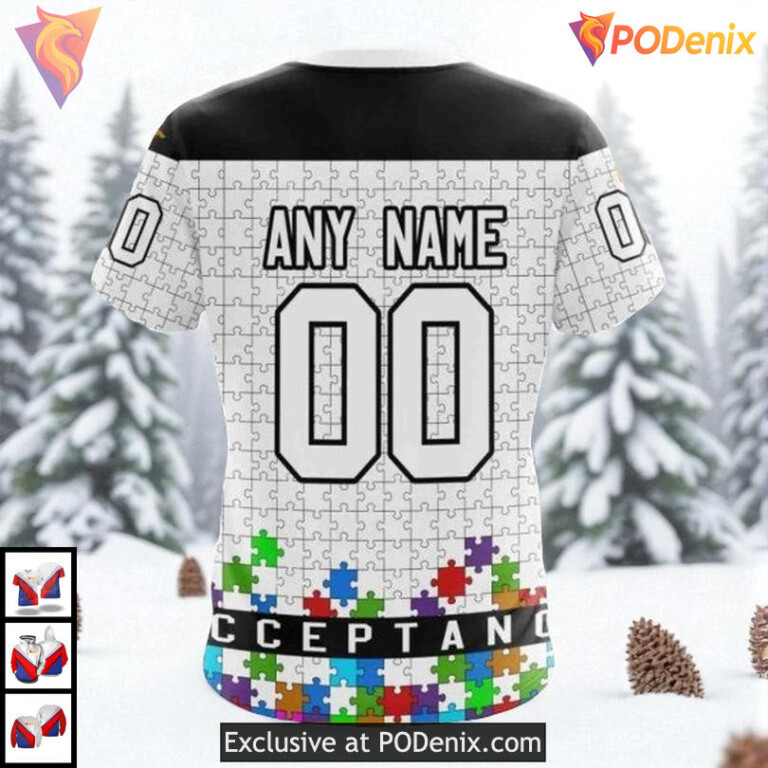 Autism Awareness Hockey Tribute Custom Los Angeles Kings Graphic Hoodie NHL 3D - 3