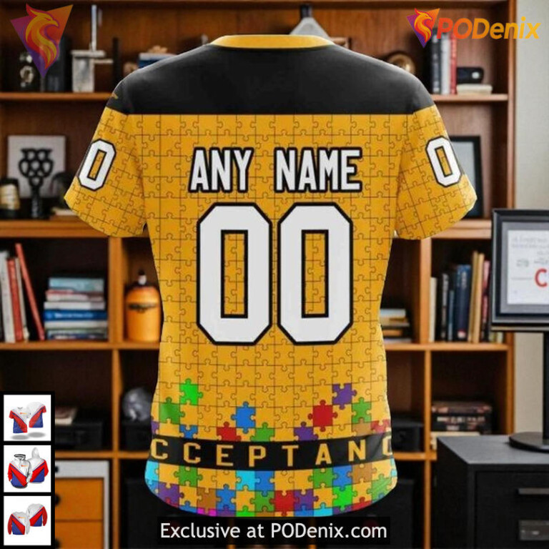 Autism Awareness NHL Boston Bruins Unisex All Over Print Hoodie 3D - 3