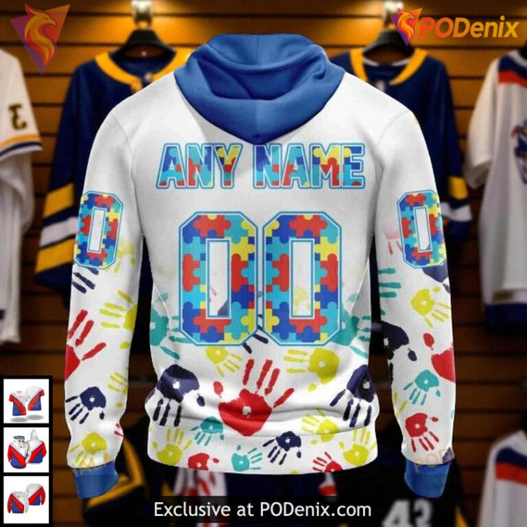 Autism Awareness Supportive Design Boston Bruins Hoodie 3D Custom NHL - 2