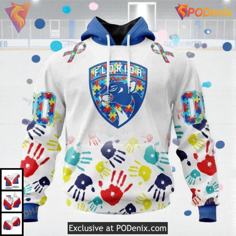 Autism Awareness Tribute Custom Florida Panthers Sweatshirt Hoodie NHL 3D